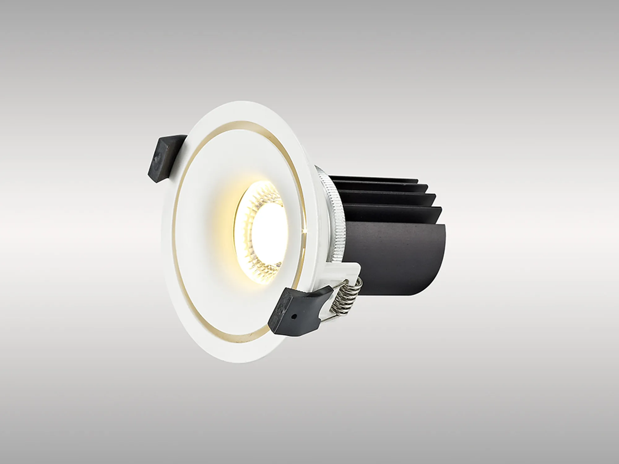 Bolor 12 Tridonic Powered 12W 3000K 1200lm 24° CRI>90 LED Engine White/White Fixed Recessed Spotlight, IP20 DM202094  Dlux Bolor 12